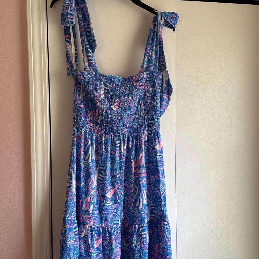 Lilly Pulitzer Kailua smocked dress- it's a sailabration print
